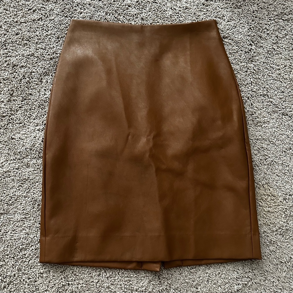 NWT J. Crew faux leather skirt